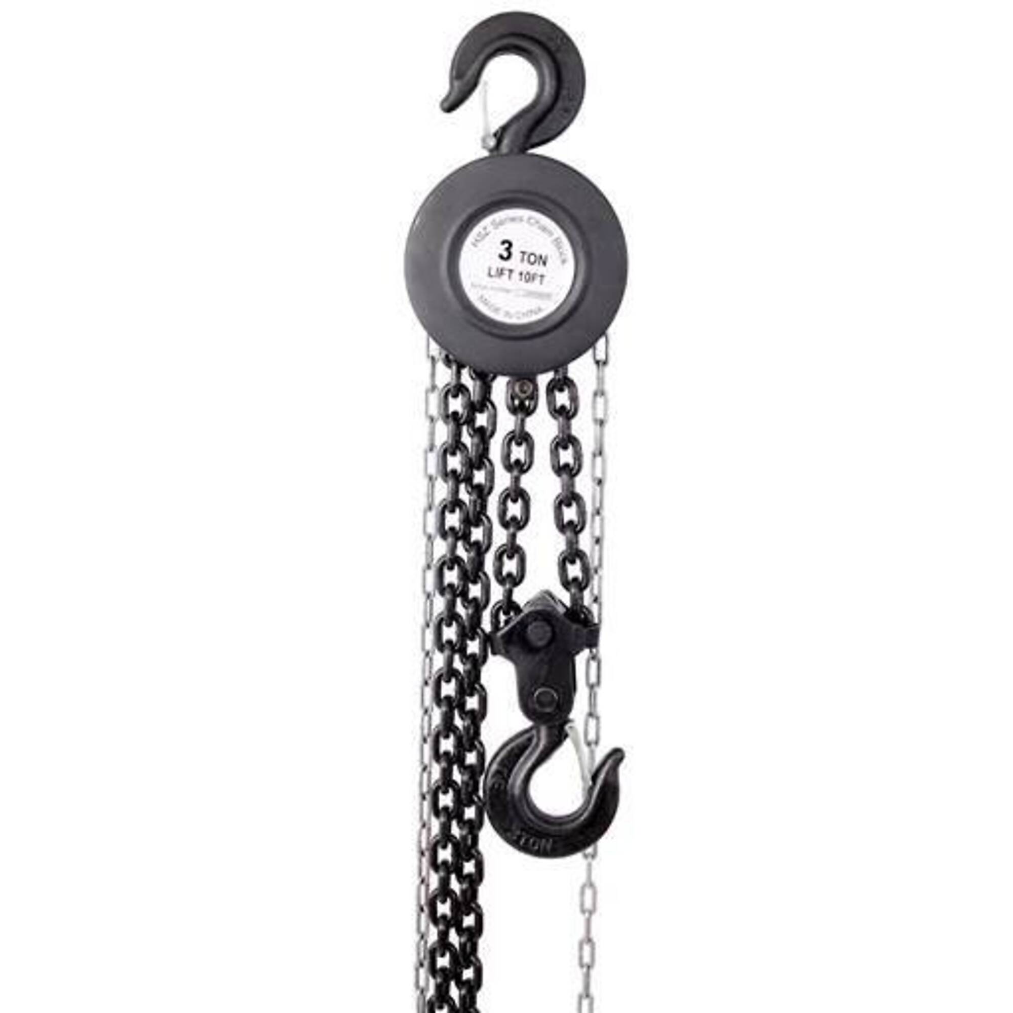 TMB Manual Chain Hoist — 3 Ton Capacity, 6600 Lbs., Black, Model# BAC-W46557615
